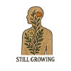 Still growing: plant silhouette