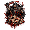 Grim Reaper and Skull Pile