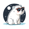 Red Polar Bear Cosmic Glasses