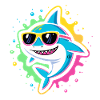 Neon Shark Pop Glasses