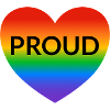 PROUD rainbow heart