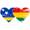 Curaçao_Bolivien_Flagge_Herz_used
