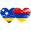Curacao Armenia flag heart used
