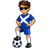 Soccer Boy Scotland Fan Scottish Flag