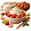 Strawberries with cream