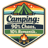 Camping Chaos Romantik Schild