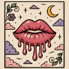 Mouth melts night sky