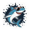 Cool Shark Ink Blast Sunglasses