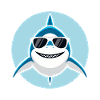 Cooler Hai mit Sonnenbrille