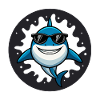 Shark hipster dark glasses