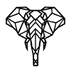 Elephant Geometric Drawing