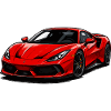 Illustration de supercar rouge