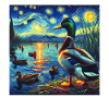 Nuit étoilée de canard colvert