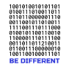 Be Different: Binäres Muster mit Botschaft