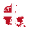 Denmark Flag Map