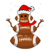 Football Snowman Xmas Cheer Christmas