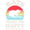 Ratten machen mich glücklich Sonnenuntergangsdesign