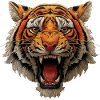 Tiger Head Roaring