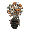 Fleur et Grenat Paix