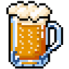 Bierglas Pixel Art – Retro Bier Design