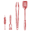 BBQ Grill Tools US Flag Pitmaster