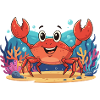 Crabe sous-marin joyeux