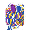 Crabe de couleur abstrait