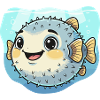 Puffer Fish Kawaii Underwater Delight