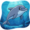 Dolphin in the sea light