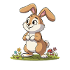 Spring bunny in the meadow
