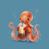 Dumbo octopus and its bubble tea