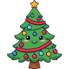 Cuddly Christmas Tree Cartoon Look