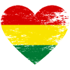 Bolivia flag heart used