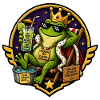 Königlicher Frosch mit Klasse