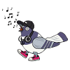 Pia Peace City Pigeon with Headphones