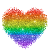 Regenbogenherz Glitzerpunkte