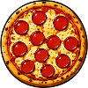 Pepperoni Pizza Illustration Comic Style
