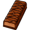 Barre chocolatée avec glaçage en zigzag