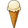 Vanille Eis Kugel