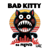 Bad Kitty No Regrets Retro Sunset