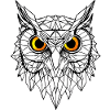 Geometric Lineart Owl