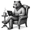 Bear CEO Laptop Lounge