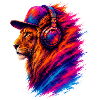 Lion with Headphones – Music & Streetwear