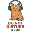 Do Not Disturb Cat Headphones