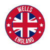 Wells England Circle Flag Badge