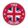 York England Circular Flag Emblem