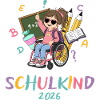 Schulkind 2026 Regenbogen Stil