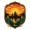 Fishing Father Child Sunset Shirt
