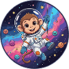 Monkey Astronaut in Star Space