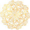 Mandala made of hearts - gold